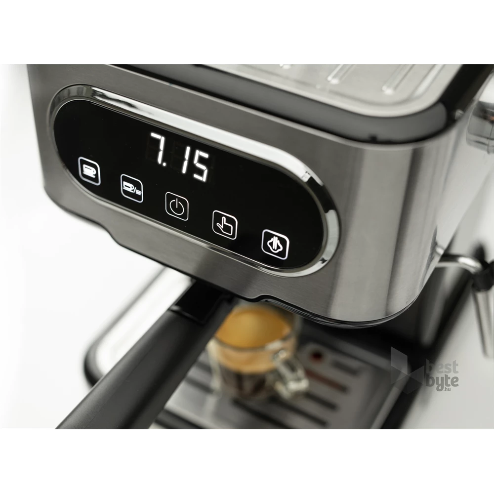 Gorenje ESCM15DBK inox-fekete espresso kávéfőző