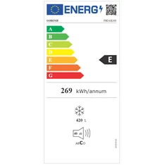 Gorenje FHC42EAW fehér, Fagyasztó:420L, fagyasztóláda
