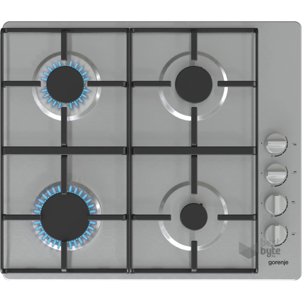 Gorenje G640XHS inox, beépíthető, gáz, főzőzóna: 4, beépíthető méret: 56cm, főzőlap