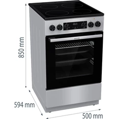 Gorenje GEC5C41SG inox kerámialapos tűzhely