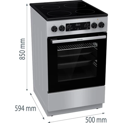 Gorenje GEC5C41SG inox kerámialapos tűzhely