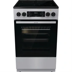 Gorenje GEC5C41SG inox, szabadonálló, kerámialapos, elektromos, főzőzóna: 4, sütő:77L, grill, tűzhely (Újszerű)