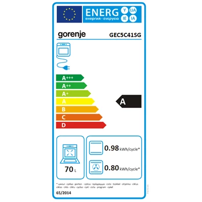 Gorenje GEC5C41SG inox kerámialapos tűzhely