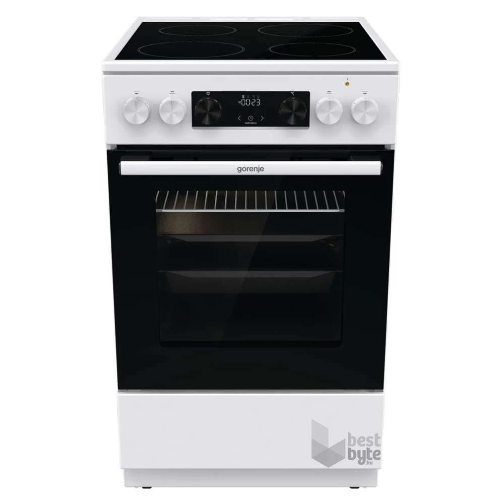 Gorenje GEC5C42WG fehér, szabadonálló, kerámialapos, elektromos, főzőzóna: 4, sütő:70L, grill, tűzhely