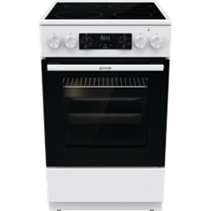 Gorenje GEC5C42WG fehér, szabadonálló, kerámialapos, elektromos, főzőzóna: 4, sütő:70L, grill, tűzhely (Újszerű)