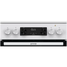 Gorenje GEC5C42WG fehér, szabadonálló, kerámialapos, elektromos, főzőzóna: 4, sütő:70L, grill, tűzhely (Újszerű)