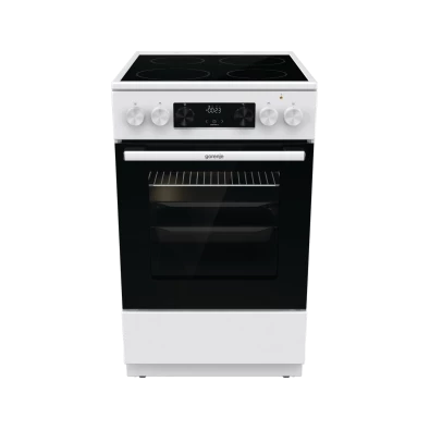 Gorenje GEC5C42WG fehér, szabadonálló, kerámialapos, elektromos, főzőzóna: 4, sütő:70L, grill, tűzhely (Újszerű)