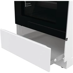Gorenje GEC5C42WG fehér, szabadonálló, kerámialapos, elektromos, főzőzóna: 4, sütő:70L, grill, tűzhely (Újszerű)