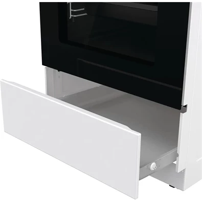 Gorenje GEC5C42WG fehér, szabadonálló, kerámialapos, elektromos, főzőzóna: 4, sütő:70L, grill, tűzhely (Újszerű)