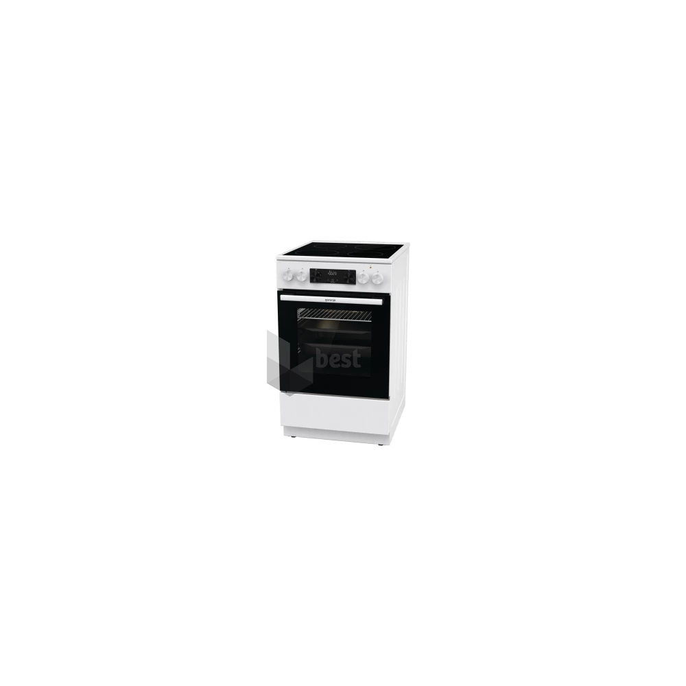Gorenje GEC5C42WG fehér, szabadonálló, kerámialapos, elektromos, főzőzóna: 4, sütő:70L, grill, tűzhely