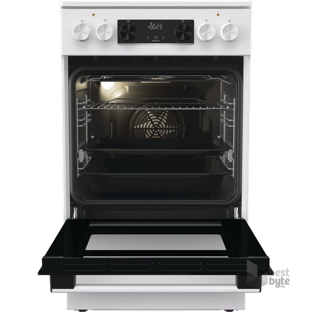 Gorenje GECS5C70WA szürke, szabadonálló, kerámialapos, elektromos, főzőzóna: 4, sütő:70L, grill, tűzhely