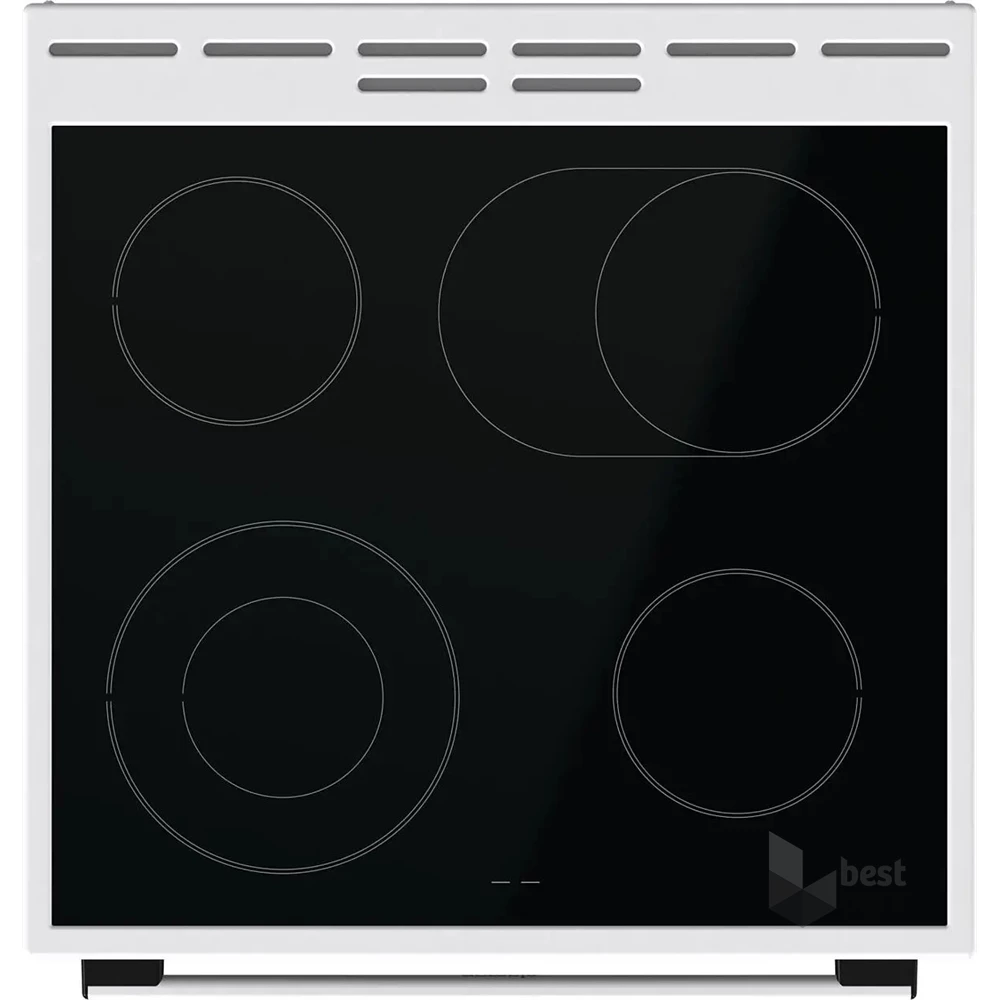 Gorenje GECS6C70WPA fehér, szabadonálló, kerámialapos, elektromos, főzőzóna: 4, sütő:71L, grill, tűzhely