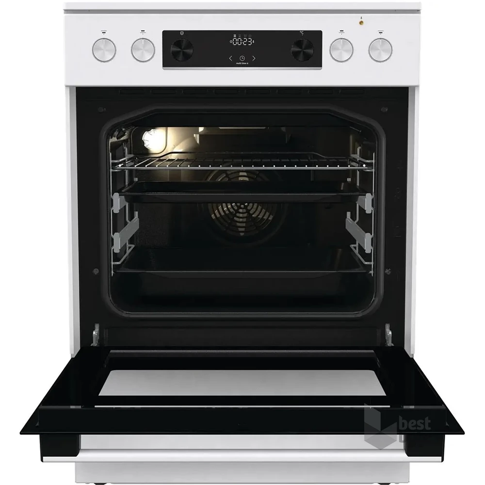 Gorenje GECS6C70WPA fehér, szabadonálló, kerámialapos, elektromos, főzőzóna: 4, sütő:71L, grill, tűzhely