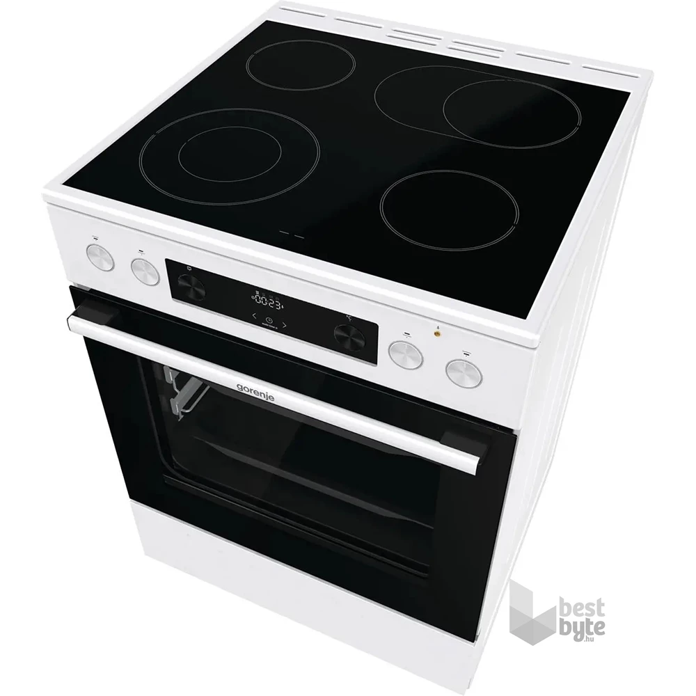 Gorenje GECS6C70WPA fehér, szabadonálló, kerámialapos, elektromos, főzőzóna: 4, sütő:71L, grill, tűzhely