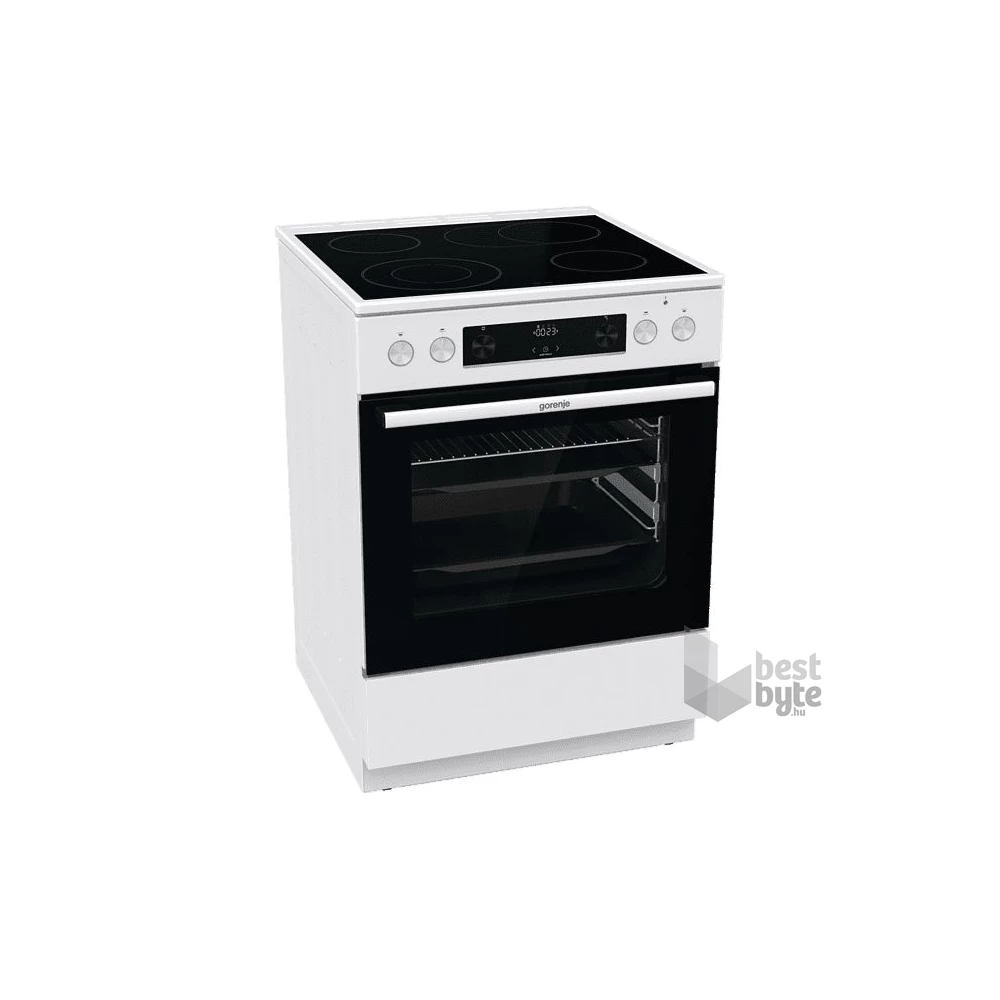 Gorenje GECS6C70WPA fehér, szabadonálló, kerámialapos, elektromos, főzőzóna: 4, sütő:71L, grill, tűzhely