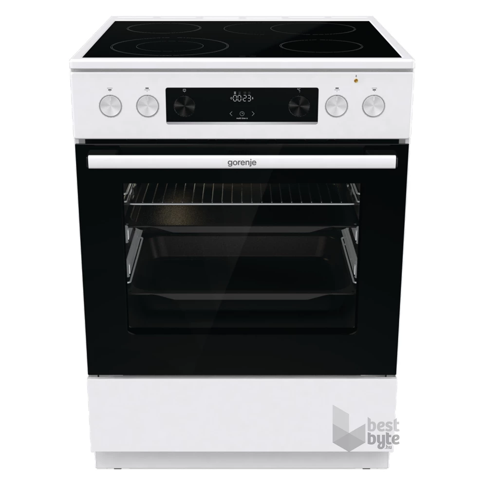 Gorenje GECS6C70WPA fehér, szabadonálló, kerámialapos, elektromos, főzőzóna: 4, sütő:71L, grill, tűzhely