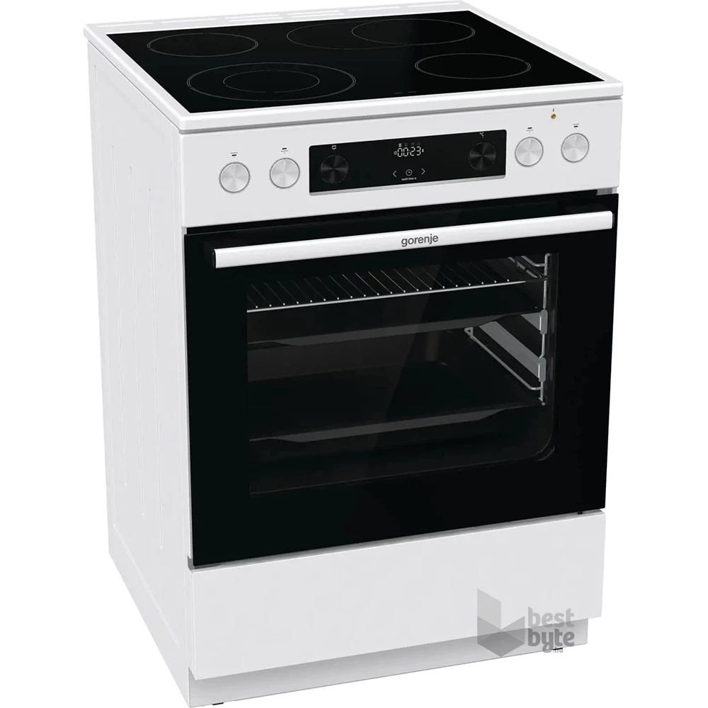 Gorenje GECS6C70WPA fehér, szabadonálló, kerámialapos, elektromos, főzőzóna: 4, sütő:71L, grill, tűzhely