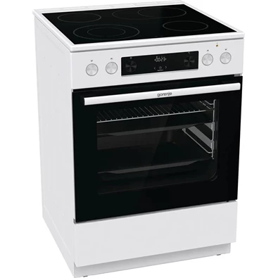 Gorenje GECS6C70WPA fehér, szabadonálló, kerámialapos, elektromos, főzőzóna: 4, sütő:71L, grill, tűzhely