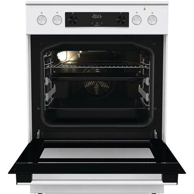Gorenje GECS6C70WPA fehér, szabadonálló, kerámialapos, elektromos, főzőzóna: 4, sütő:71L, grill, tűzhely