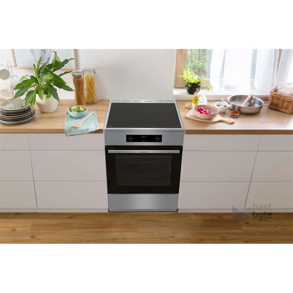 Gorenje GEIT6C60XPG szürke, szabadonálló, indukciós, főzőzóna: 4, sütő:71L, grill, tűzhely