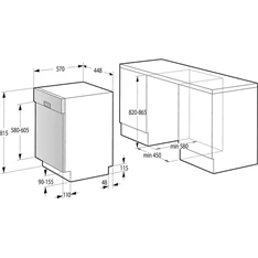 Gorenje GI561D10S beépíthető 11 terítékes mosogatógép