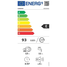 Gorenje GI62040X beépíthető 13 terítékes mosogatógép