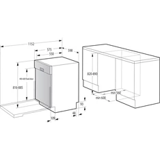 Gorenje GI642E90 beépíthető 13 terítékes mosogatógép