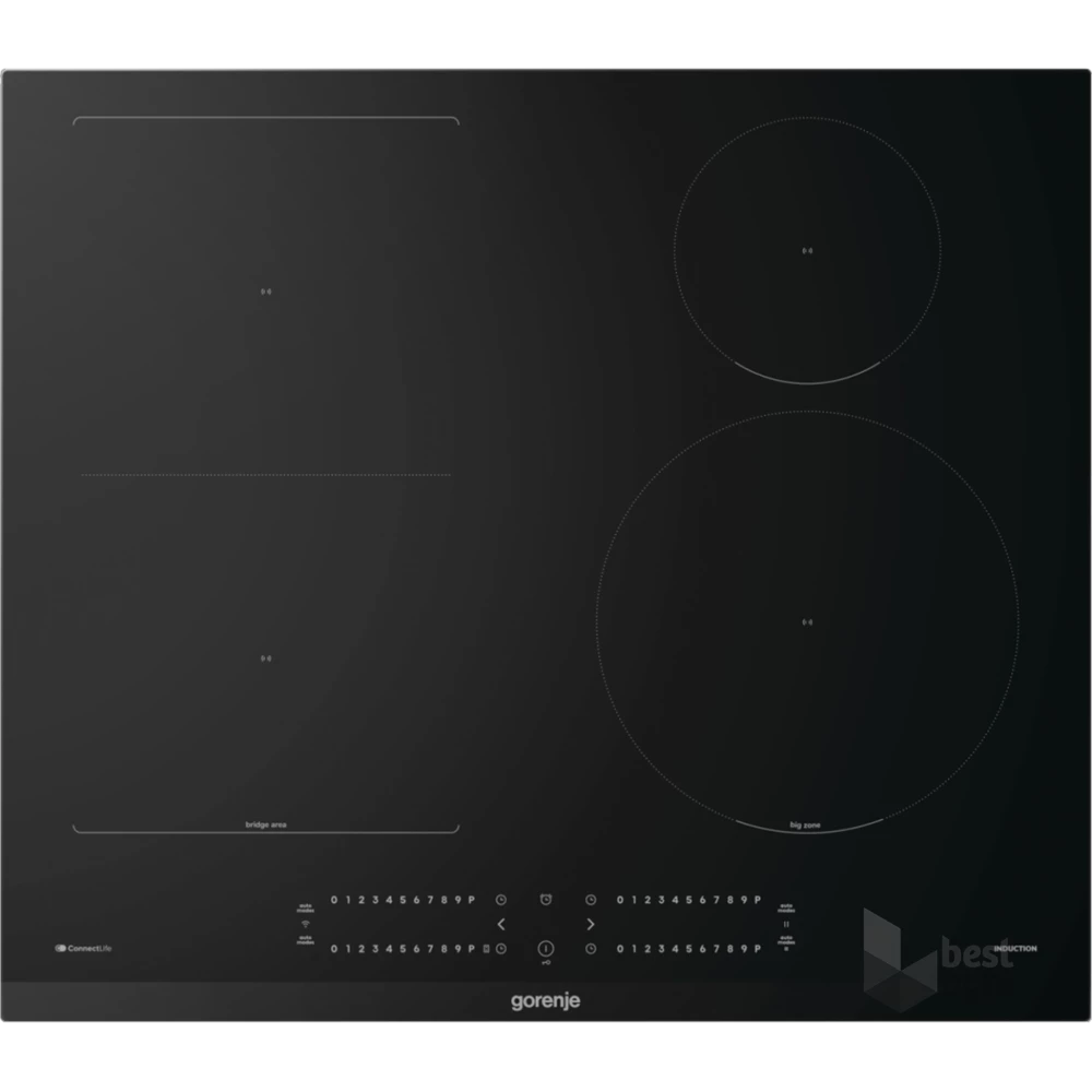 Gorenje GI6432BCWF fekete, beépíthető, indukciós, főzőzóna: 4, beépíthető méret: 56cm, főzőlap