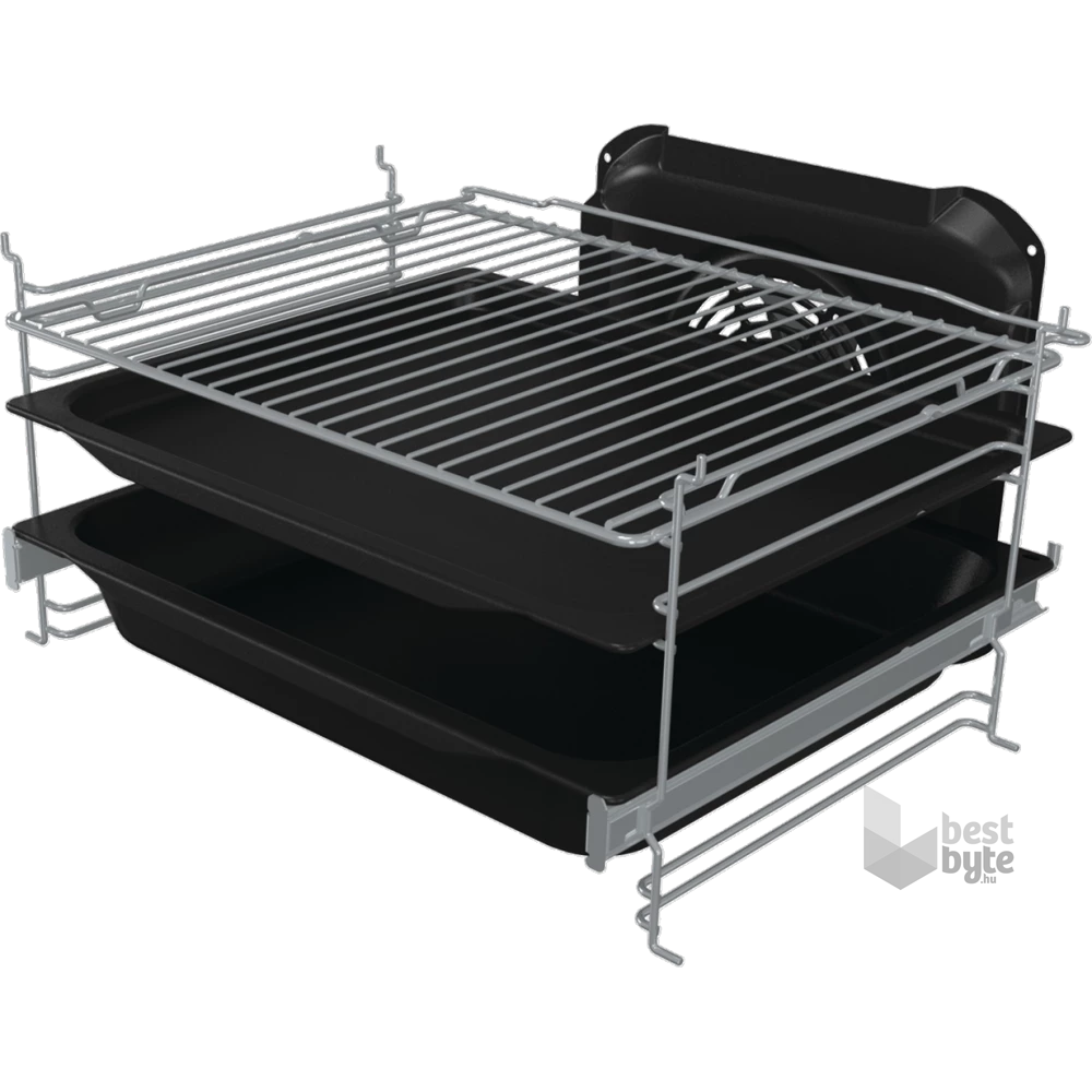 Gorenje GK5C41SH-B inox, szabadonálló, gáz, kombinált, főzőzóna: 4, sütő:70L, grill, tűzhely