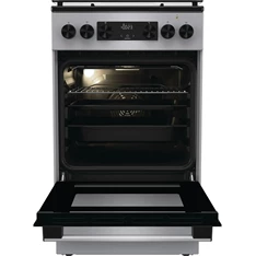 Gorenje GK5C41SJ inox, szabadonálló, gáz, kombinált, főzőzóna: 4, sütő:62L, grill, tűzhely
