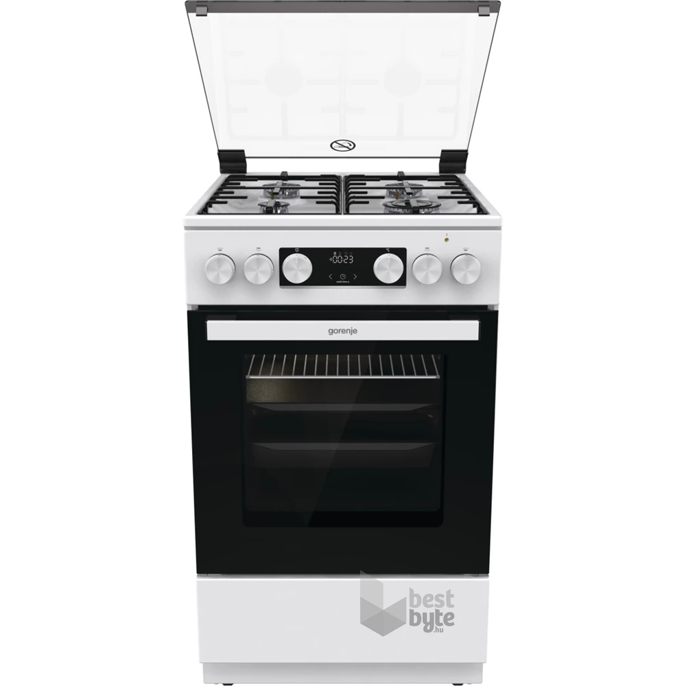 Gorenje GK5C41WH-B fehér, szabadonálló, gáz, kombinált, főzőzóna: 4, sütő:77L, grill, tűzhely