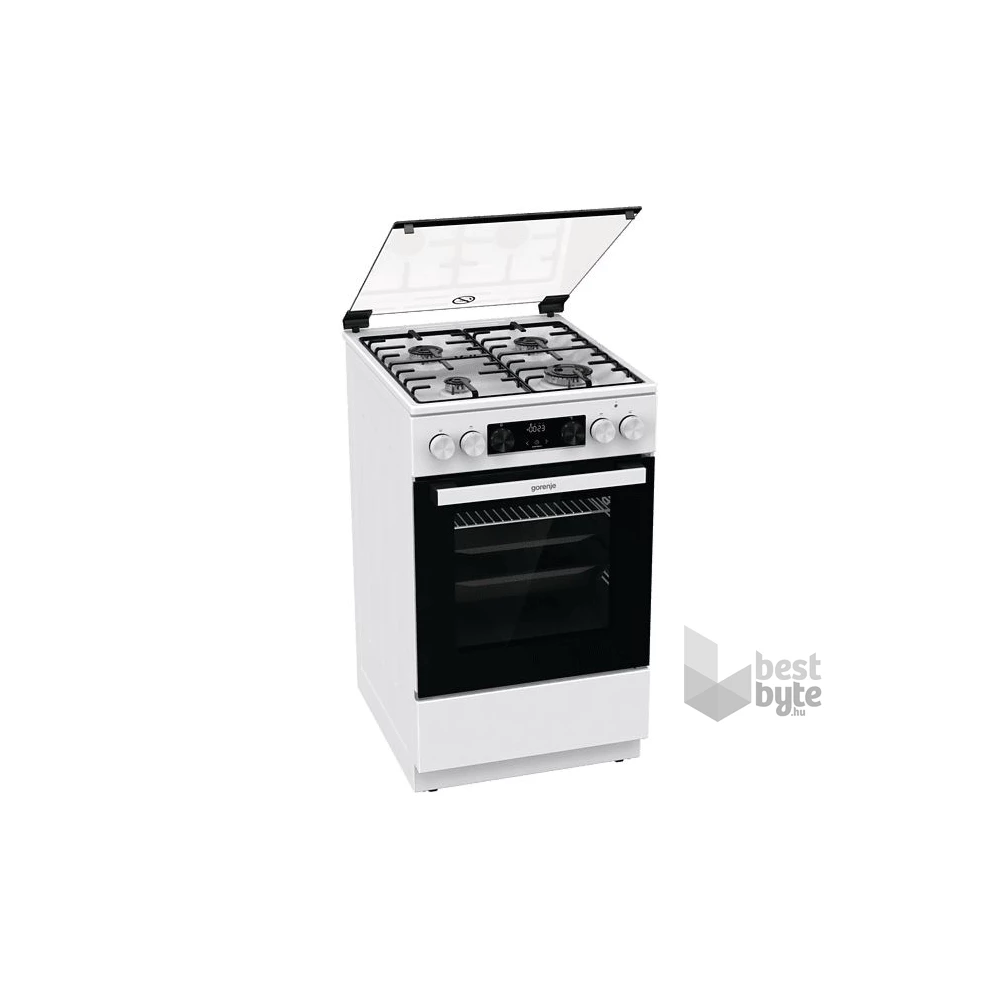 Gorenje GK5C41WH-B fehér, szabadonálló, gáz, kombinált, főzőzóna: 4, sütő:77L, grill, tűzhely