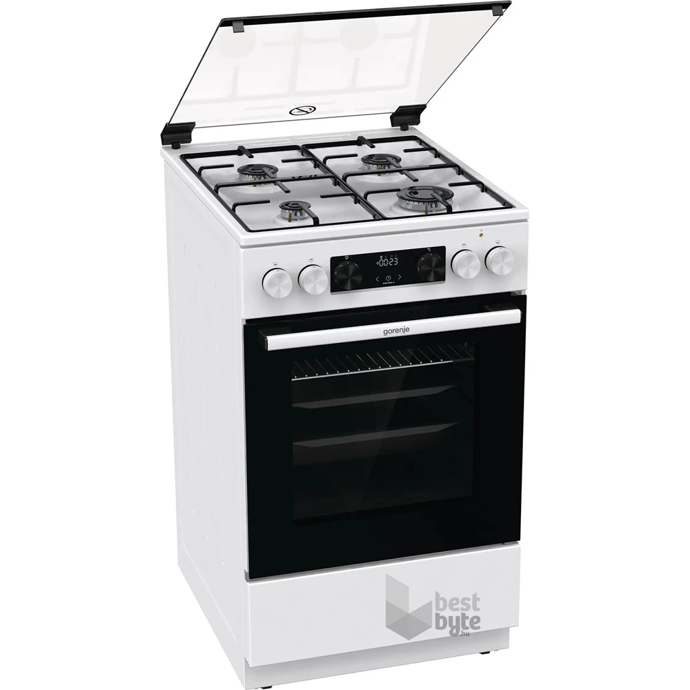 Gorenje GK5C41WJ fehér, szabadonálló, gáz, kombinált, főzőzóna: 4, sütő:62L, grill, tűzhely