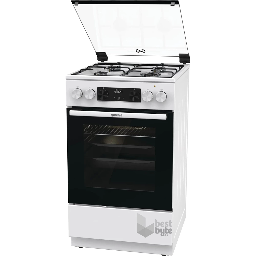 Gorenje GK5C41WJ fehér, szabadonálló, gáz, kombinált, főzőzóna: 4, sütő:62L, grill, tűzhely