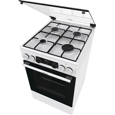 Gorenje GK5C41WJ fehér, szabadonálló, gáz, kombinált, főzőzóna: 4, sütő:62L, grill, tűzhely