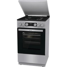 Gorenje GK5C42SH-B Inox, szabadonálló, gáz, kombinált, főzőzóna: 4, sütő:70L, grill, tűzhely