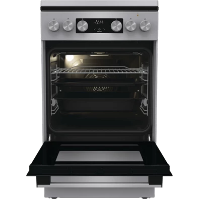 Gorenje GK5C42SH-B Inox, szabadonálló, gáz, kombinált, főzőzóna: 4, sütő:70L, grill, tűzhely