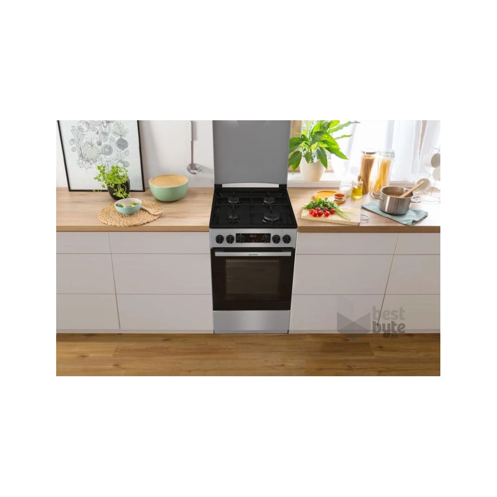 Gorenje GK5C42SJ szürke, szabadonálló, gáz, kombinált, főzőzóna: 4, sütő:62L, grill, tűzhely