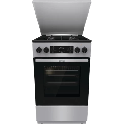 Gorenje GK5C42SJ szürke, szabadonálló, gáz, kombinált, főzőzóna: 4, sütő:62L, grill, tűzhely