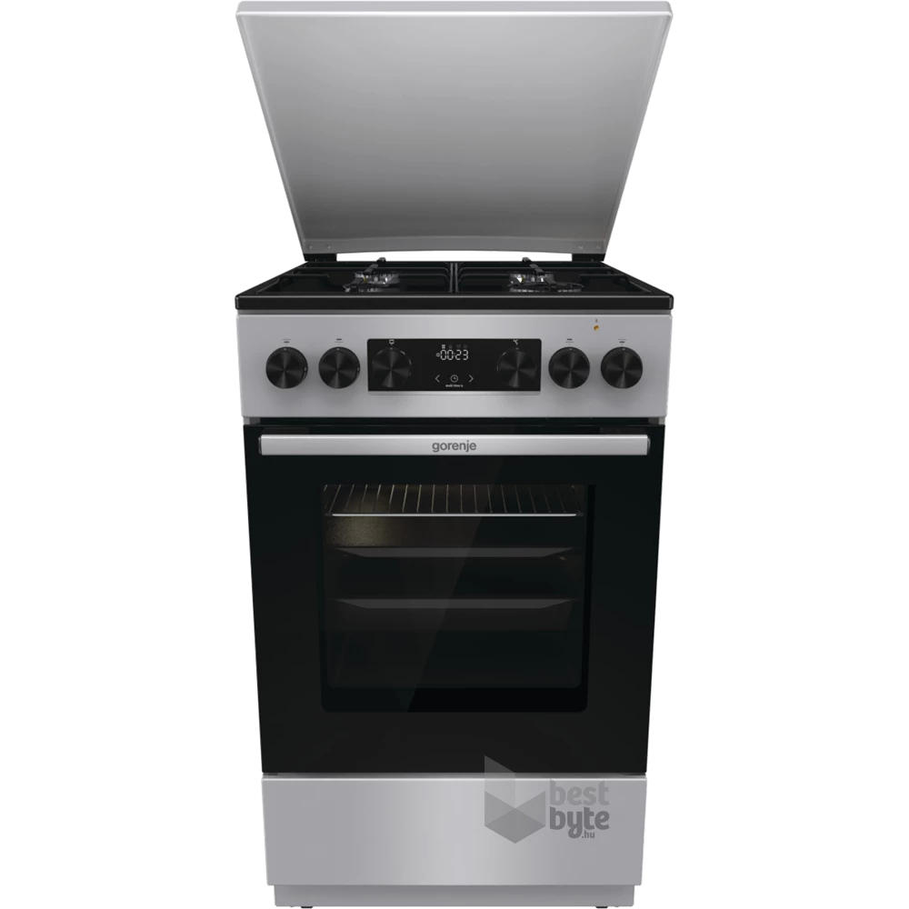 Gorenje GK5C42SJ szürke, szabadonálló, gáz, kombinált, főzőzóna: 4, sütő:62L, grill, tűzhely