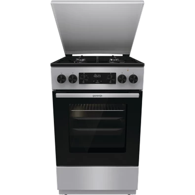 Gorenje GK5C42SJ szürke, szabadonálló, gáz, kombinált, főzőzóna: 4, sütő:62L, grill, tűzhely