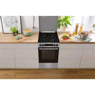Gorenje GK5C42SJ szürke, szabadonálló, gáz, kombinált, főzőzóna: 4, sütő:62L, grill, tűzhely