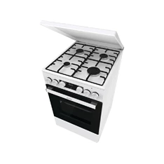 Gorenje GK5C42WH-B fehér, szabadonálló, gáz, kombinált, főzőzóna: 4, sütő:70L, grill, tűzhely (Újszerű)
