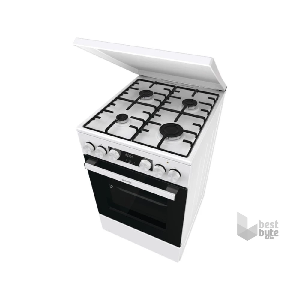 Gorenje GK5C42WH-B fehér, szabadonálló, gáz, kombinált, főzőzóna: 4, sütő:70L, grill, tűzhely (Újszerű)