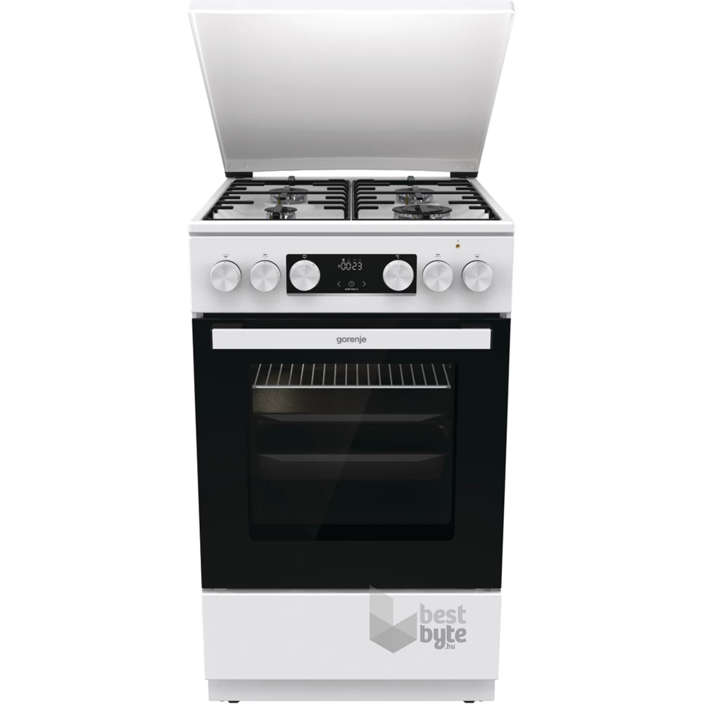 Gorenje GK5C42WH-B fehér, szabadonálló, gáz, kombinált, főzőzóna: 4, sütő:70L, grill, tűzhely (Újszerű)