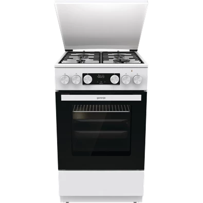 Gorenje GK5C42WH-B fehér, szabadonálló, gáz, kombinált, főzőzóna: 4, sütő:70L, grill, tűzhely (Újszerű)