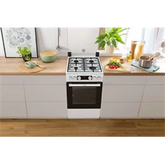 Gorenje GK5C42WH-B fehér, szabadonálló, gáz, kombinált, főzőzóna: 4, sütő:70L, grill, tűzhely (Újszerű)