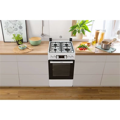 Gorenje GK5C42WH-B fehér, szabadonálló, gáz, kombinált, főzőzóna: 4, sütő:70L, grill, tűzhely