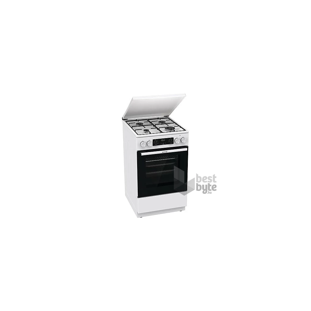 Gorenje GK5C42WJ fehér, szabadonálló, gáz, kombinált, főzőzóna: 4, sütő:62L, grill, tűzhely (Újszerű)