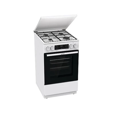 Gorenje GK5C42WJ fehér, szabadonálló, gáz, kombinált, főzőzóna: 4, sütő:62L, grill, tűzhely (Újszerű)